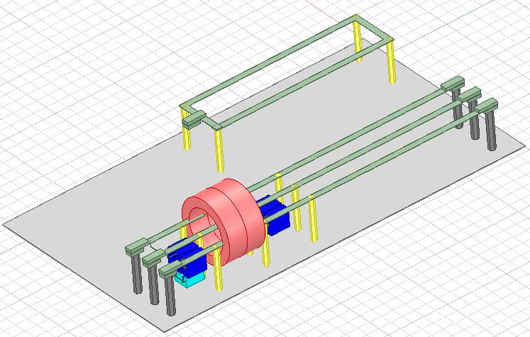 26 3.2.2 Simulation model of the simplified measurement model The designed simplified model of a drive connector environment is presented at the chapter 3.1.