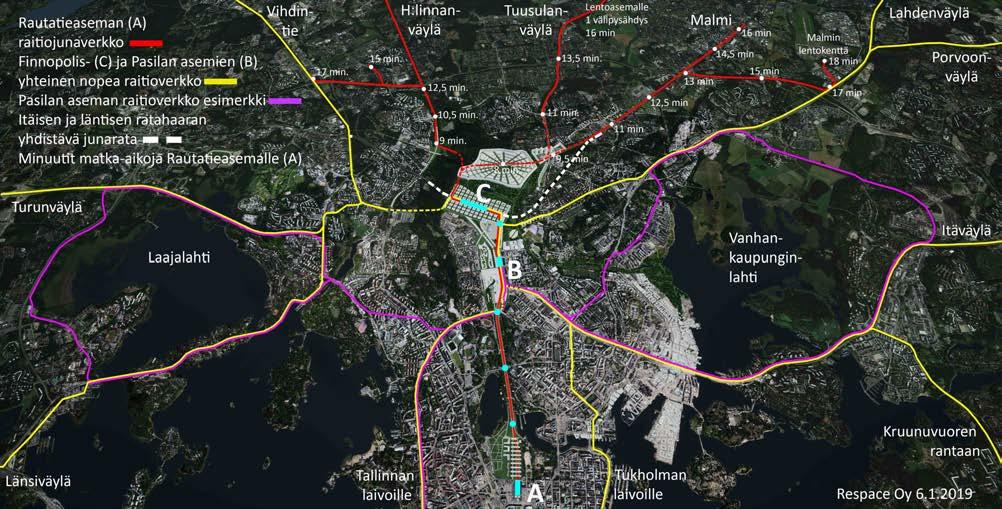 Helsinki Stream City -suunnitelman rakennukset mallinnettiin valkoisina massoina. Uusi kaupunkirakenne saatiin näin erottumaan olemassa olevasta kaupungista selkeästi.
