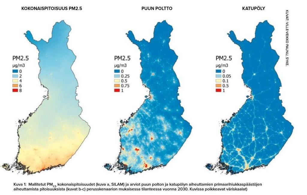 altistumisesta peräisin kotimaisista lähteistä Puun