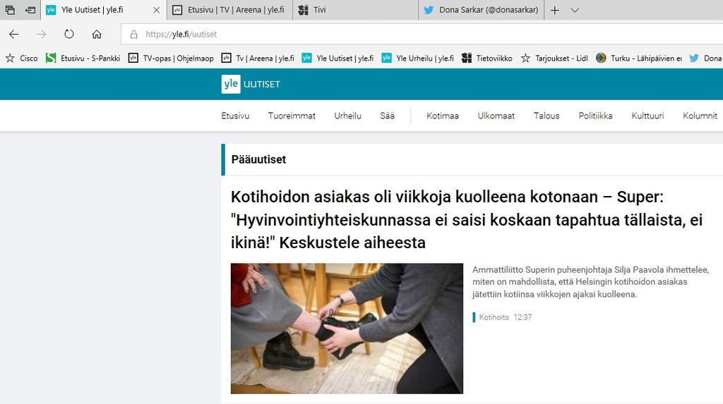 Selain Nettisivut tai kotisivut ovat kunkin palveluntarjoajan omat sivut. Niiltä saa haluttua palvelua tai tietoa. Selainta käytettäessä haluttu nettisivu löytyy osoitteella.