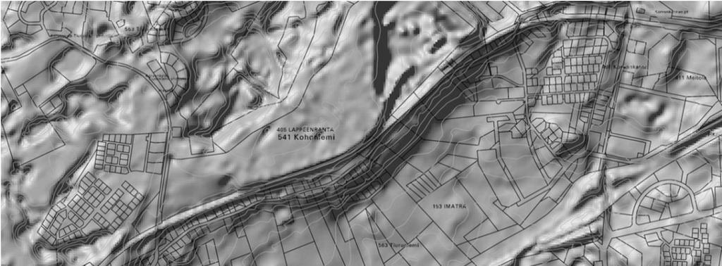 4 Kuva 4 Suunnittelualueen topografia (MML, avoimien aineistojen