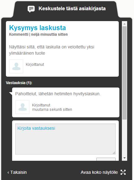 9 Ota yhtettä liikekumppaniisi Vapaavalintaisen Collaborate -palvelun avulla voit ottaa yhteyttä liikekumppaniisi suoraan Basware Portal -palvelussa.