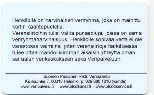 anti-p ongelmana tunnistus, punasolujen saatavuus, erityisesti kiiretilanteissa - punasolujen