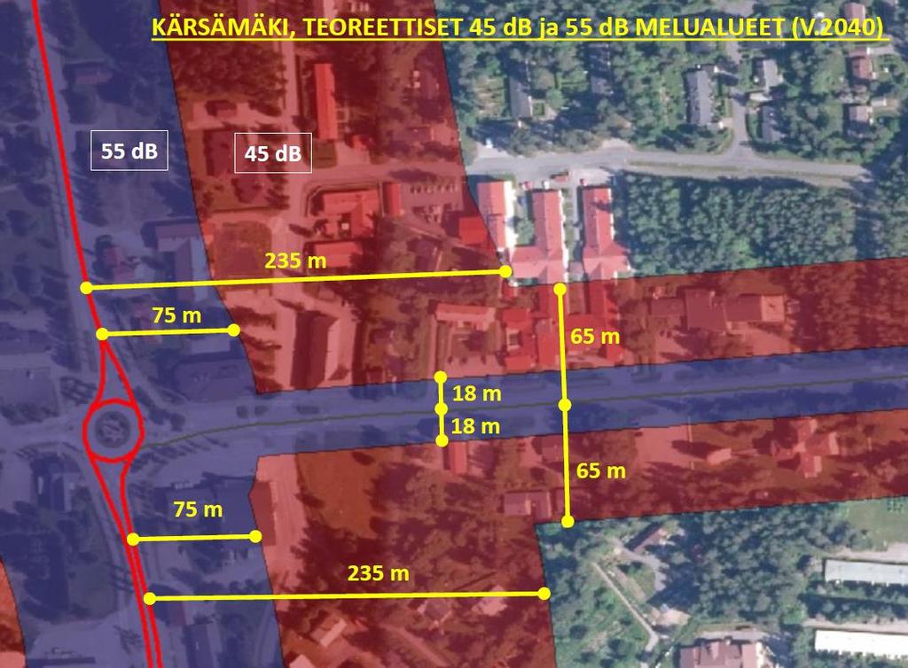 FCG SUUNNITTELU JA TEKNIIKKA OY Kaavaselostus 5 (19) Kuva 4. Nelostien ja Frosteruksenkadun/Puusaarentien teoreettiset melualueet (ELY-keskus) 3.1.4 Luonnonympäristö Kuvan 4.