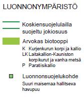 Yleiskaavoituksessa (liitekartta 8) ei kaavamuutosalueelle ole esitetty luonnonympäristön arvoja.