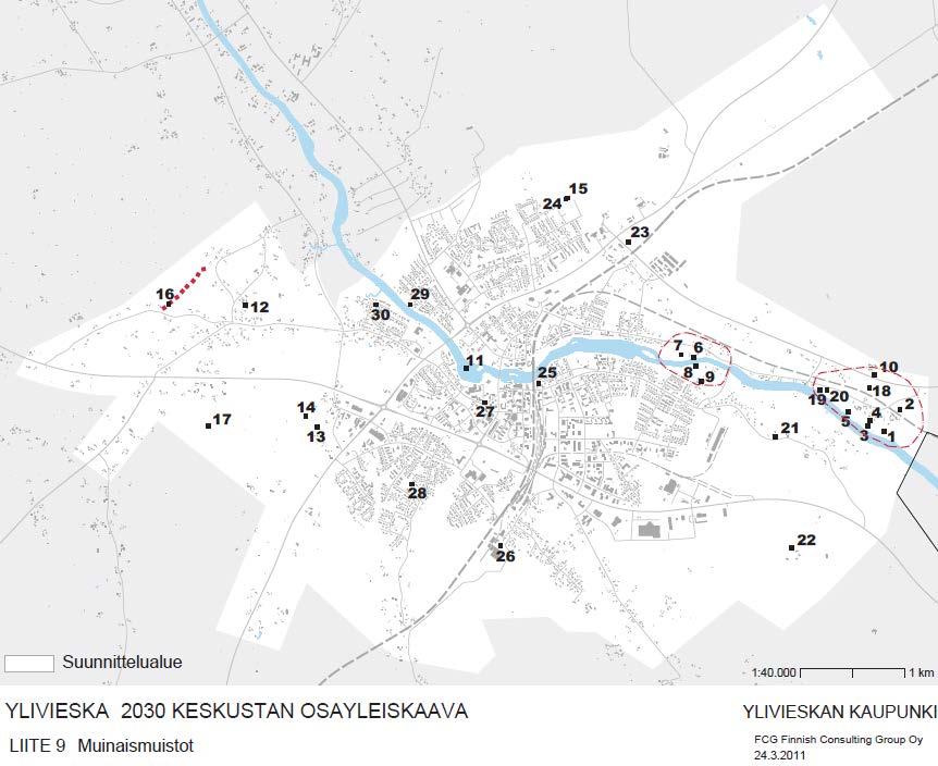 22 Muinaismuistot Keskustan osayleiskaavan yhteydessä laaditussa, arkeologisessa inventoinnissa vuodelta 2008 (K-P:n Arkeologiapalvelu / Hans-Peter Schulz 30.11.