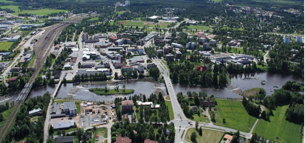 67 Kuva: Näkymä ydinkeskustaan Kalajoen pohjoispuolelta Virkistys Kalajoen ranta muodostaa asukkaille lähivirkistysalueen.
