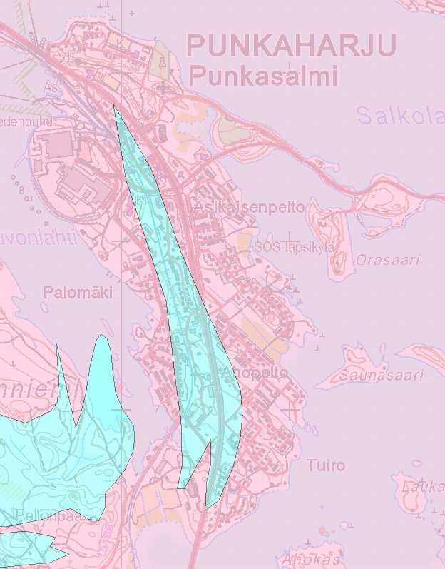 Alueen pintamaalaji on pääosin hiekka- tai soramoreeni. Pohjoisosan ylittävä luode-kaakko-suuntainen harju on rakenteeltaan soraa ja hiekkaa.