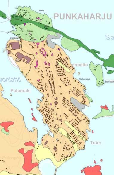 3.9 Pinta- ja pohjavesi Suunnittelualuetta ympäröi Saimaaseen kuuluvat Puruvesi ja Pihlajavesi. Pihlajaveden teoreettinen keskiveden korkeus 76.13 m (N2000). Vedenkorkeudesta: katso 3.15.