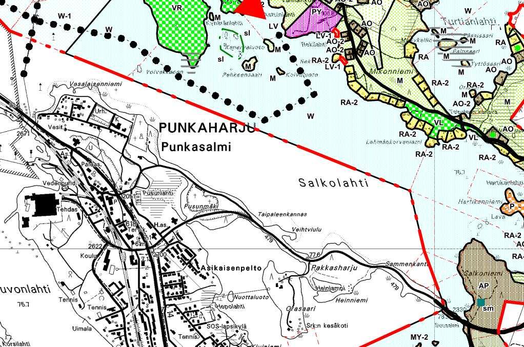 Puruveden rantayleiskaava Asemakaavamuutosalueen pohjois- itä- ja eteläpuolella on voimassa 10.10.2005 hyväksytty Puruveden rantayleiskaava.