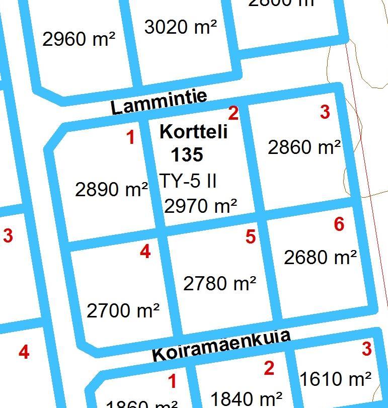 Lammintie 2-6 ja Koiramäenkuja 1 5 Pappilankangas 260-407-40-68 m-ala Kortteli/Tontti