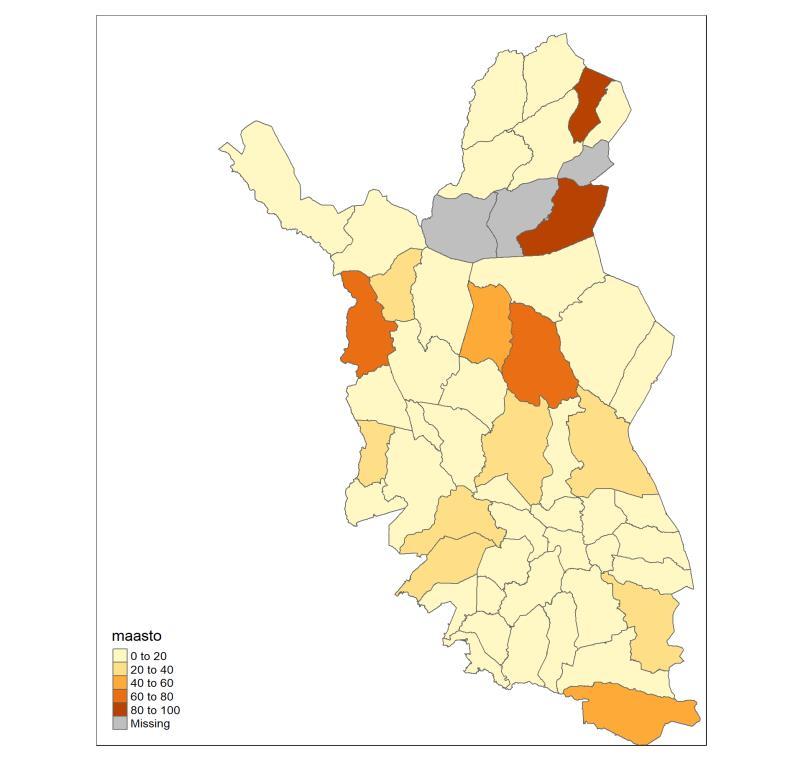 Porojen talviruokinta, jaksolla 2004/05-2014/15 (Rasmus ym. 2019) Paimennusruokinta Maastoruokinta Tarharuokinta Rasmus, S.