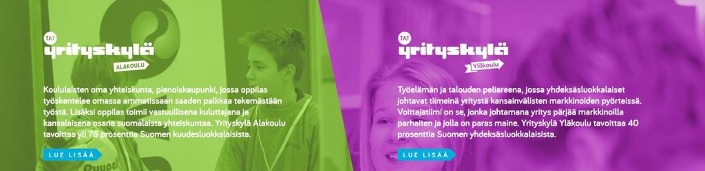 05 Yrityskylä työelämään ja yrittäjyyteen kasvamista Keravan kasvatus- ja opetustoimi tarjoaa nyt toisena perättäisenä vuotena kaikille 6.- ja 9.