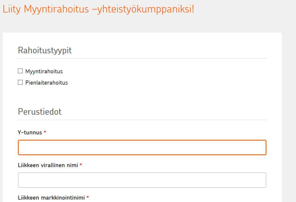 1. Sopimus rahoitusyhteistyöstä 1 3 Täytä rahoitusyhteistyösopimus niin saat Jäspilämmitysrahoituksen käyttöösi. Yhteistyöhakemus tehdään sähköisesti osoitteessa: https://kauppiasportaali.