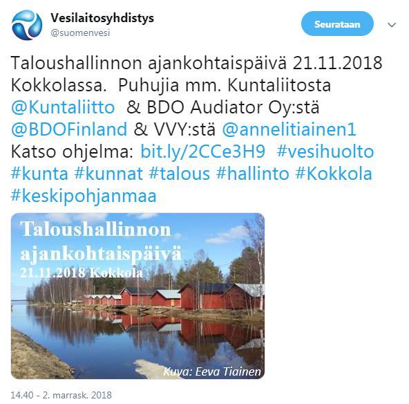 4. 3. 1. 2. Twiitti: max 280 merkkiä Voi sisältää 1. Linkitettyjä käyttäjätilejä @ 2. Asiasanoja eli #hashtagejä 3. Linkkejä 4. Kuvia, videoita 5. Kyselyitä 6. Paikkatietoja 4. 5. 6. Kuva 2.