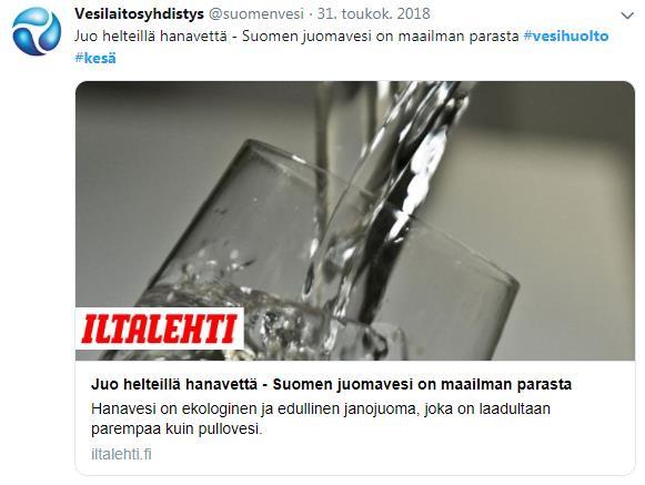 muistuttaa kasteluvesien käytöstä.