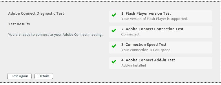 Linux Ubuntu 14.04 tai uudempi Mozilla Firefox Teknisten vaatimusten testaaminen Ennen kokousta vieraile sivustolla; https://admin.adobeconnect.com/common/help/en/support/meeting_test.