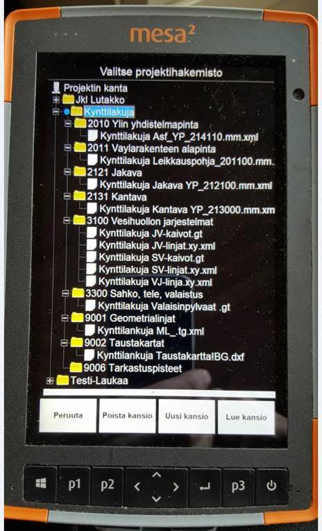 29 Suomalaisen Novatron Oy:n Xsite PAD (Kuva 23) on vastaavanlainen tablettitietokone kuin edellä esitelty Leica CC80. Käyttöjärjestelmissä on kuitenkin poikkeavuuksia.