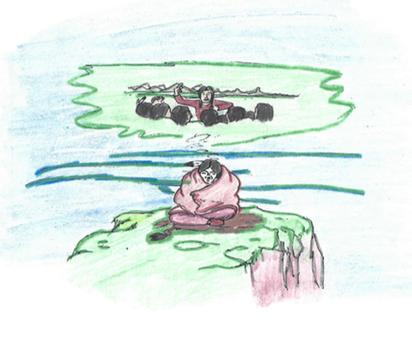 A warrior was sent who fasted and slept in the area designated.
