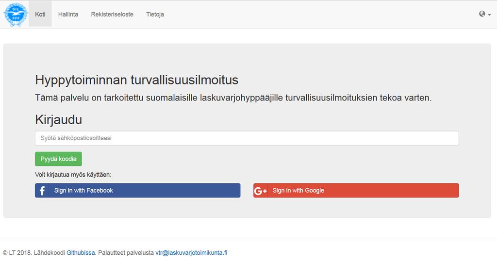 Turvallisuusilmoitukset http://turvallisuusilmoitus.