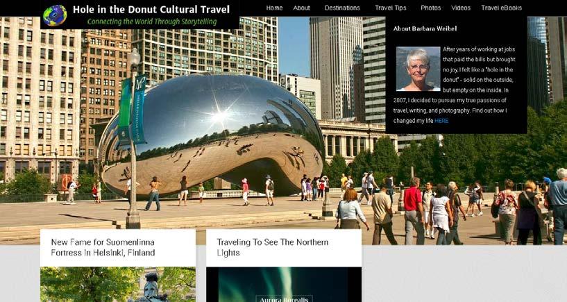 6.2 Hole In The Donut Culture Travel 1. Kanavan nimi ja URL-osoite Hole in the donut Cultural Travel http://holeinthedonut.com sos.media, muu teemakohtainen 3. Sivuston kieli Englanti 4.
