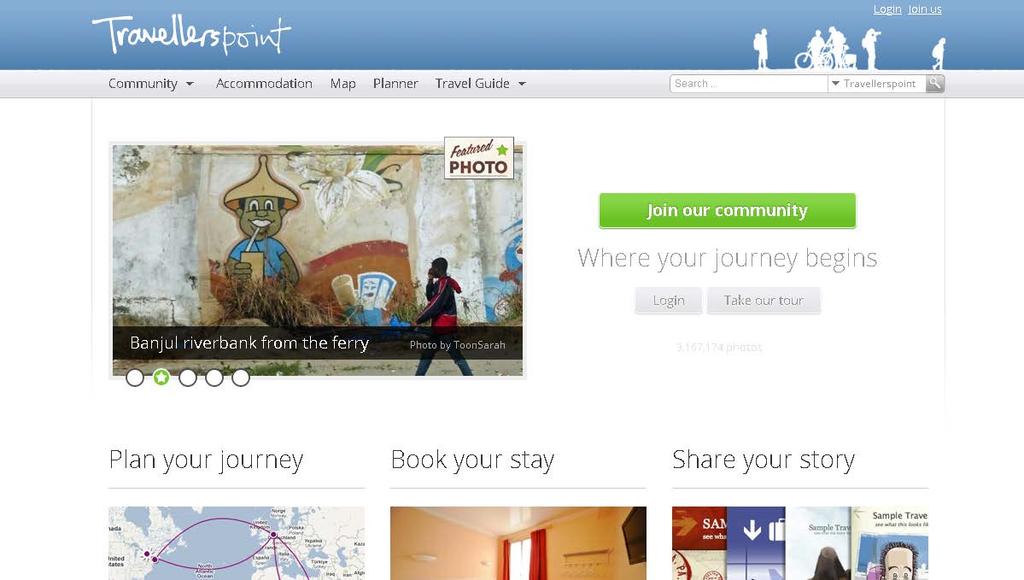 7.9 Travellerspoint 1. Kanavan nimi ja URL-osoite Travellerspoint http://www.travellerspoint.com/ sos.