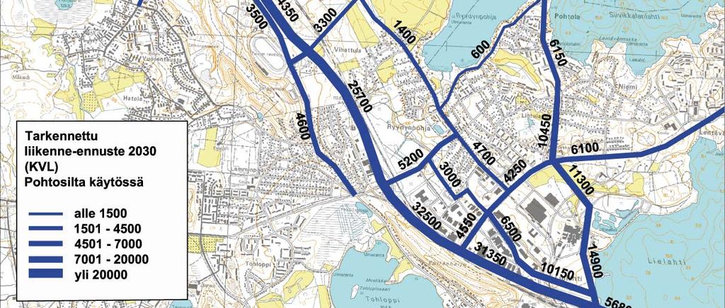 Vuonna 2008 selvitettiin aikaisemmin tehdyn selvityksen maankäyttöennusteilla Pohtolankadun liikenteellistä kestokykyä ja sen