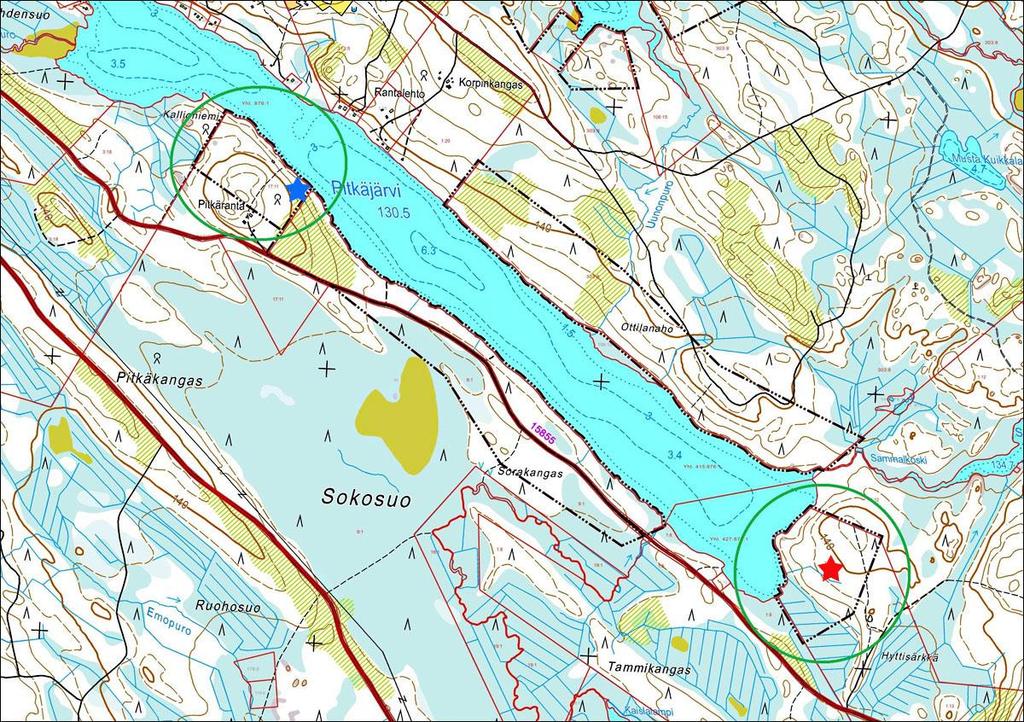 Johdanto Tämän linnustoselvityksen kohteina oli kaksi pientä, erillistä aluetta Pitkäjärvellä, noin 20 km Lieksan kaupungista kaakkoon heti Sokovaaran kylän eteläpuolella Pohjois-Karjalassa.