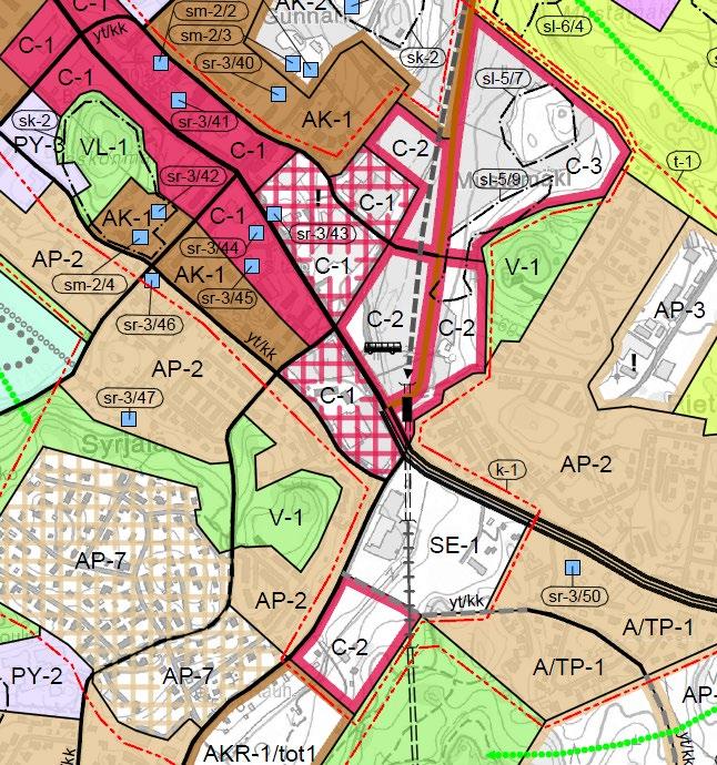 Aluetta koskevat erilliset suunnitelmat ja päätökset Nurmijärven maankäytön kehityskuva 2040 (25.