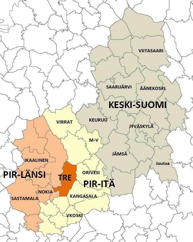 Kenttätoiminnan operatiivinen johtaminen Yleisjohtaja Tilannekeskus Kenttäjohtaja Läntinen