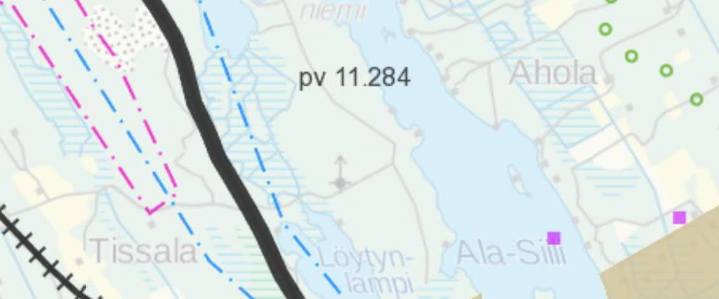 Suunnittelun lähtökohdat, tehdyt selvitykset ja aiemmat suunnitelmat Maakuntakaava Maakuntakaavassa suunnittelualueen eteläosaan kohdistuu merkintä pv 11.