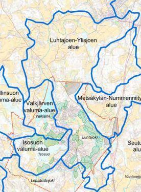 2/8 Selvitysalue sijoittuu kahdelle Klaukkalan alueen päävaluma-alueelle: Valkjärven sekä Luhtajoen valuma-alueelle.