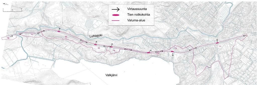 3/8 Kuva 3. Selvitysalueen valuma-alueet (valuma-alueet on esitetty myös liitteessä ). 2.