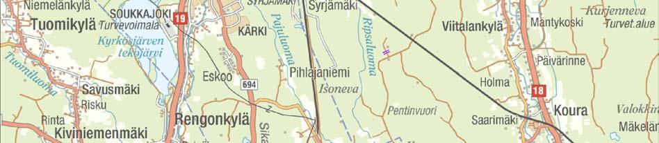 noin 15 km Seinäjoen keskustasta eteläkaakkoon.