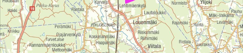 Hankealueen kokonaispinta-ala on noin 370 ha, josta