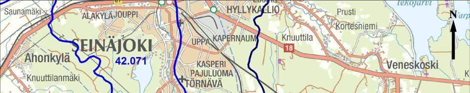 Hankealue sijaitsee Kyrönjoen vesistöalueella ja siellä