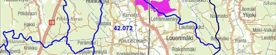 valuma-alueella (42.072) (Kuva 2).