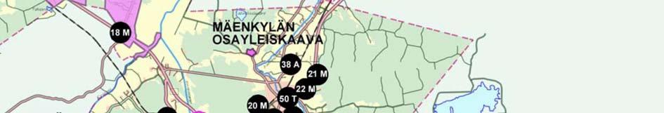 misalueiden ja itäväylän osayleiskaavoituksen, Honkakylän osayleiskaavoituksen sekä Pajuluoman varren asuinalueiden kaavoituksen (32A).