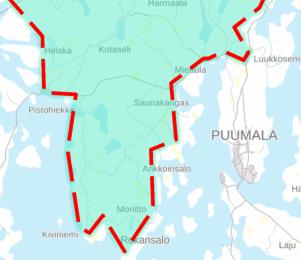 Tarkasteltavaan kaava-alueeseen kuuluvat Saimaan Haapaselän, Lietveden ja Puuterselän väliin