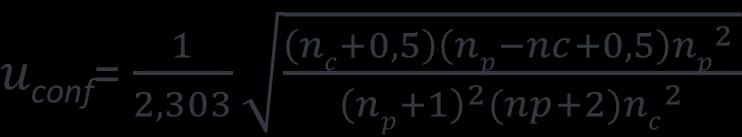 Varmistukseen liittyvä epävarmuus (u conf ) n c = varmistuneiden pesäkkeiden
