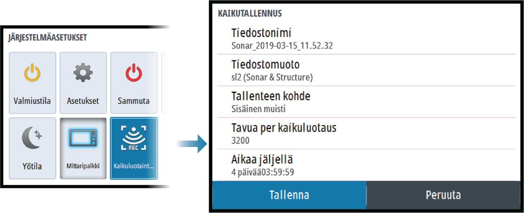 Normaalia vieritystä jatketaan painamalla poistumispainiketta.