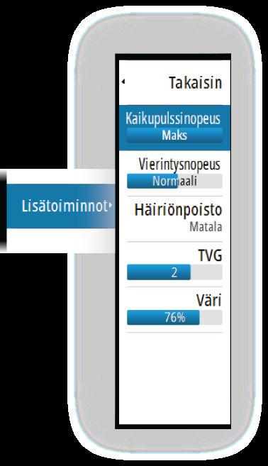 Tekstin AUTO tilalla näkyy nyt A ± NN merkiksi siitä, että automaattista asetusta säädetään manuaalisesti.