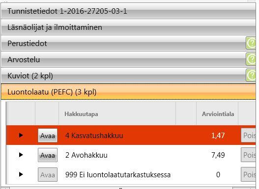 4 (66) rajautuvat ko. kohteisiin (analyysin avulla). Myös näissä tarkastetaan kaikki käyttöilmoituksen kuviot. Kaikki ei-satunnaisella tavalla valitut kohteet tulee merkitä suunnatun otannan kohteina.