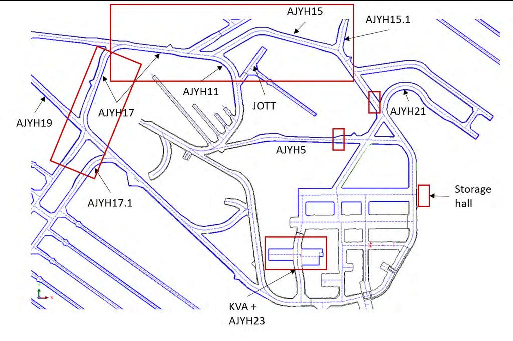 9 2 ROCK MECHANICS MONITORING OPERATION The 2018 excavations were located in (Figure 2-1): - The vehicle connections ONK-TYT-4399-21 (AJYH5), ONK-TT-4665 (AJYH15), ONK-TT-4665-370 (AJYH15.