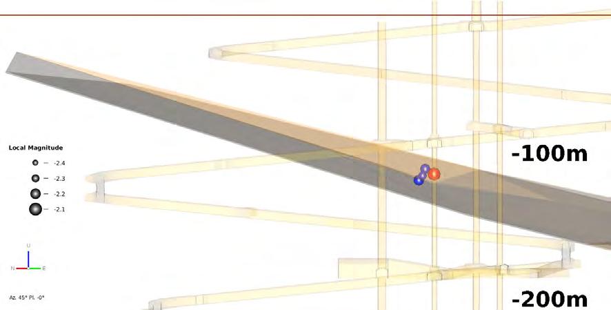38 Figure 3-15. Microearthquakes (5) that could be related to the brittle fault zone OL-BFZ019c.
