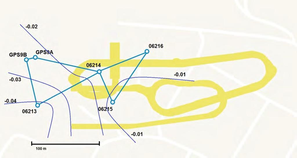 62 Figure 3-36. The benchmarks in the Loop VLJ and the deformation of the area (mm/y). The VLJ-repository is represented in yellow. Table 3-7.
