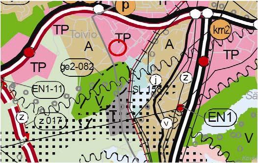 Suunnittelun lähtökohdat (kaavatilanne) Maakuntakaava Valtioneuvoston 29.3.2007 vahvistamassa Pirkanmaan 1. maakuntakaavassa suunnittelualue sijoittuu työpaikka-alueelle (TP).