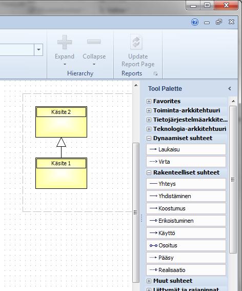 Myös erilaiset yhteystyypit ovat Tool