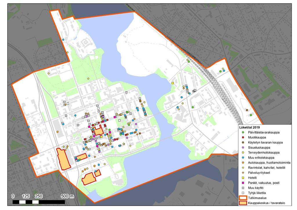 LIIKETILAT HÄMEENLINNAN KESKUSTASSA 2019 K-Supermarket