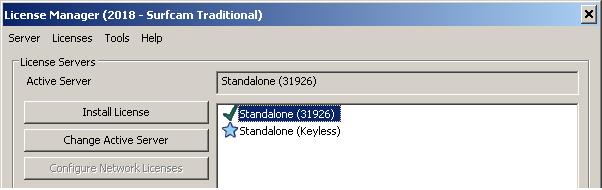 SURFCAM 2019 käyttöönotto Surfcam 2018 versiosta lähtien lisenssimanageri ei ole enää näkynyt keltaisena avain-kuvakkeena Windowsissa oikeassa alareunassa olevalla Tehtäväpalkin ilmaisinalueella,